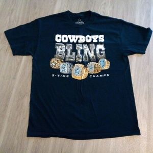Dallas⭐Cowboys🤘blue t-shirt size large EUC!